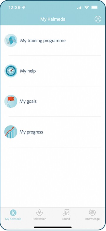 Kalmeda App Screenshot My Kalmeda