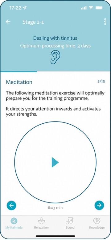 Kalmeda App Screenshot Meditation